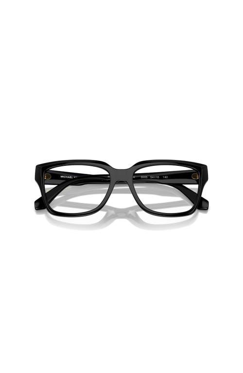 Michael Kors 54mm Rectangle Optical Glasses In Black