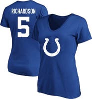 FANATICS Women's Anthony Richardson Royal Indianapolis Colts Plus Size Fair Catch Name & Number V-Neck T-Shirt