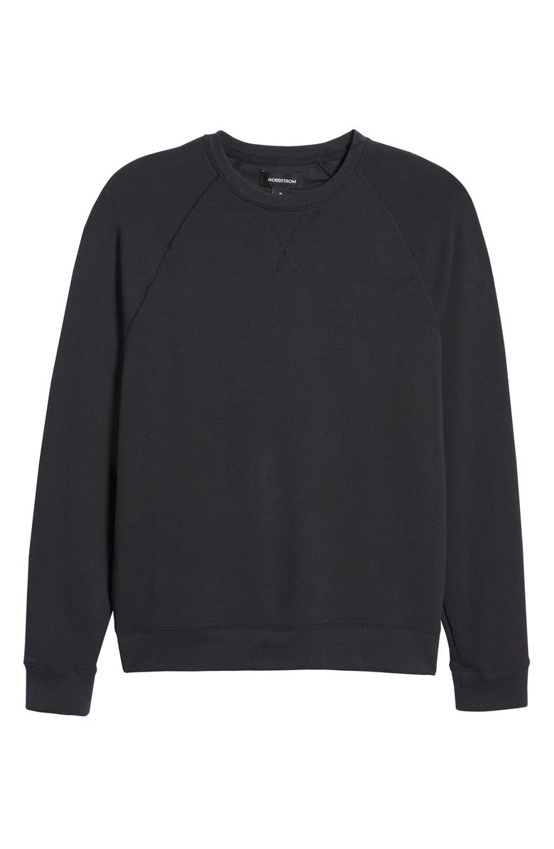 Nordstrom Fleece Raglan Crewneck Sweatshirt, Alternate, color, 