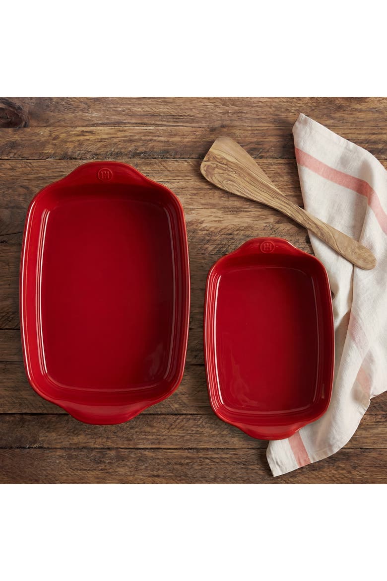 Rectangular Baking Dish, Set of 3, 1.25 qt, 2.4 qt, 3.8 qt, Alternate, color, Burgundy