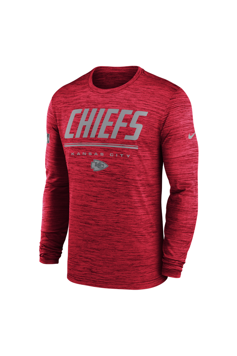 Men's Nike Red Kansas City Chiefs Sideline Offensive Transition Velocity Dri-FIT Long Sleeve T-Shirt, Alternate, color, Red