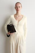 COS Minimal Knitted V-neck Cardigan