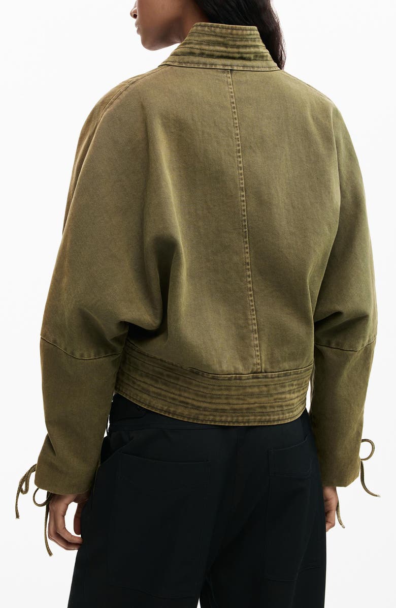 Desigual Cotton Twill Utility Jacket, Alternate, color, Military Green