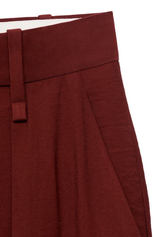 Mango Pleated Straight Fit Pants In Multi