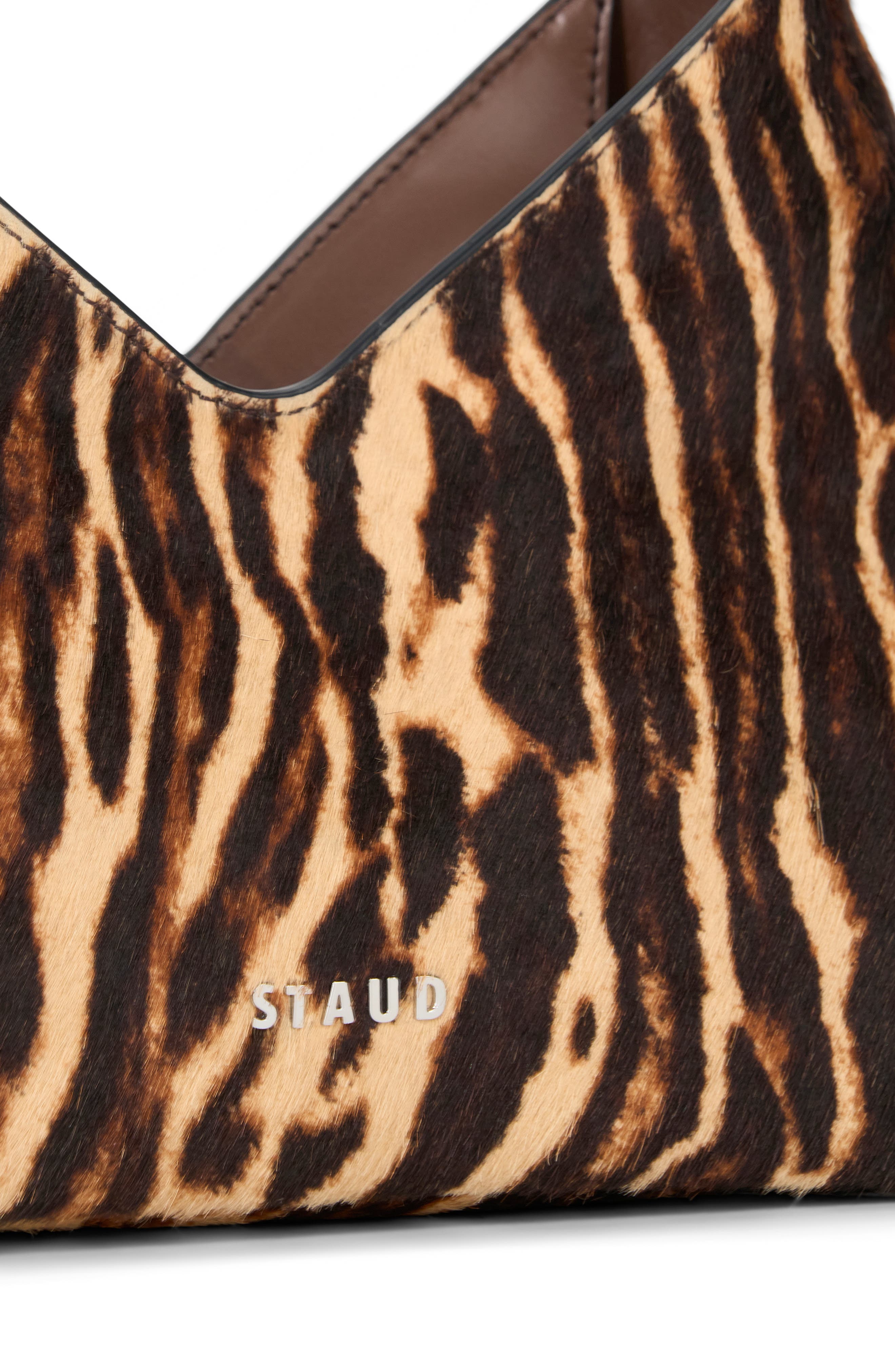 STAUD Valerie Genuine Calf Hair Shoulder Bag, Alternate, color, 