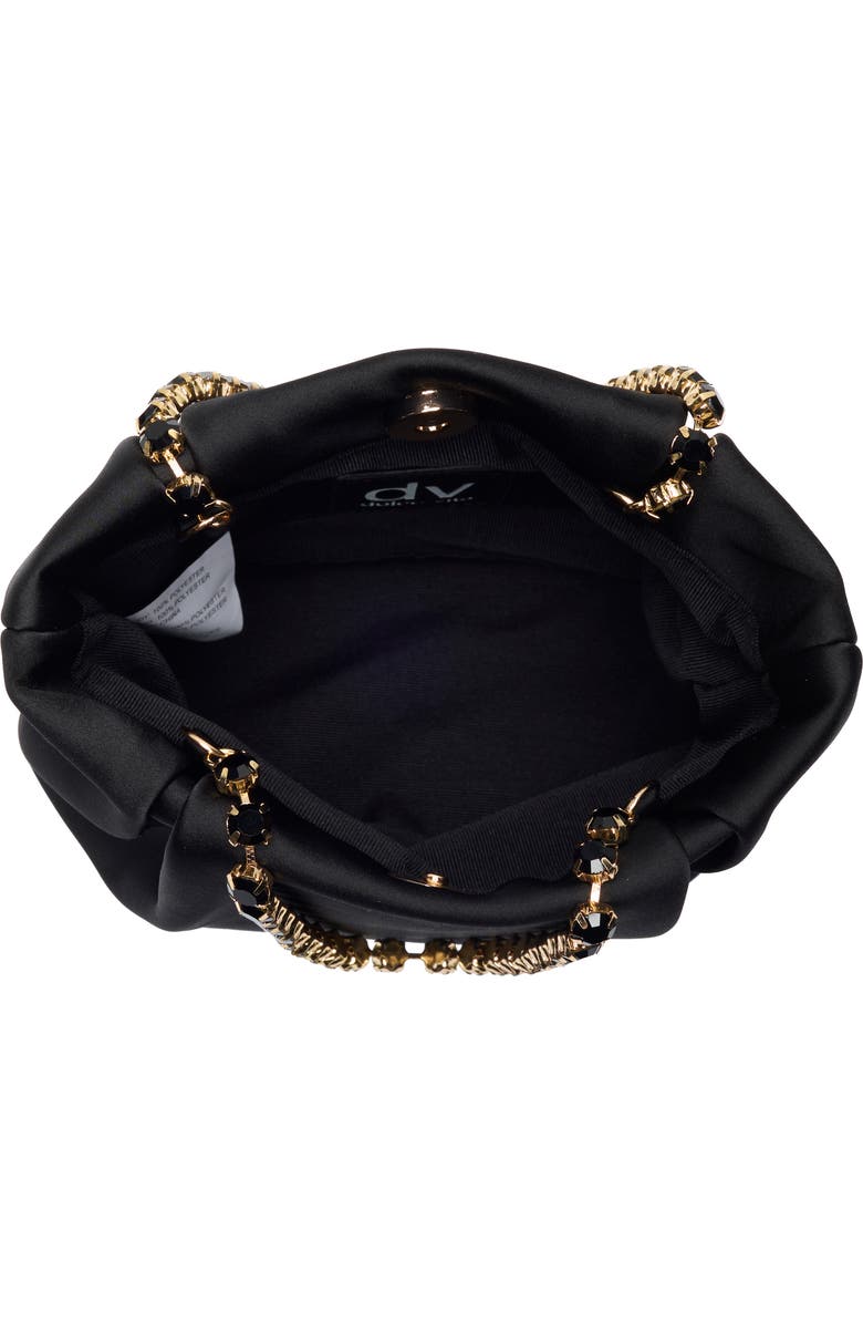 Dolce Vita Karol Rhinestone Strap Satin Handbag, Alternate, color, Black