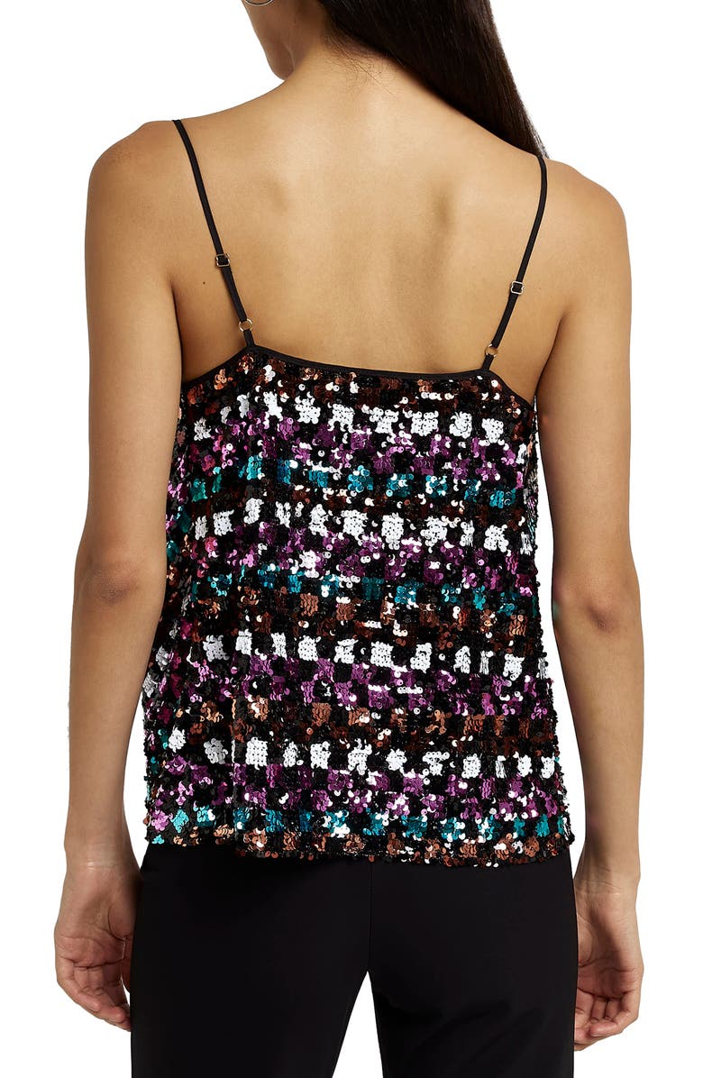 River Island Sequin Cowl Neck Camisole, Alternate, color, 