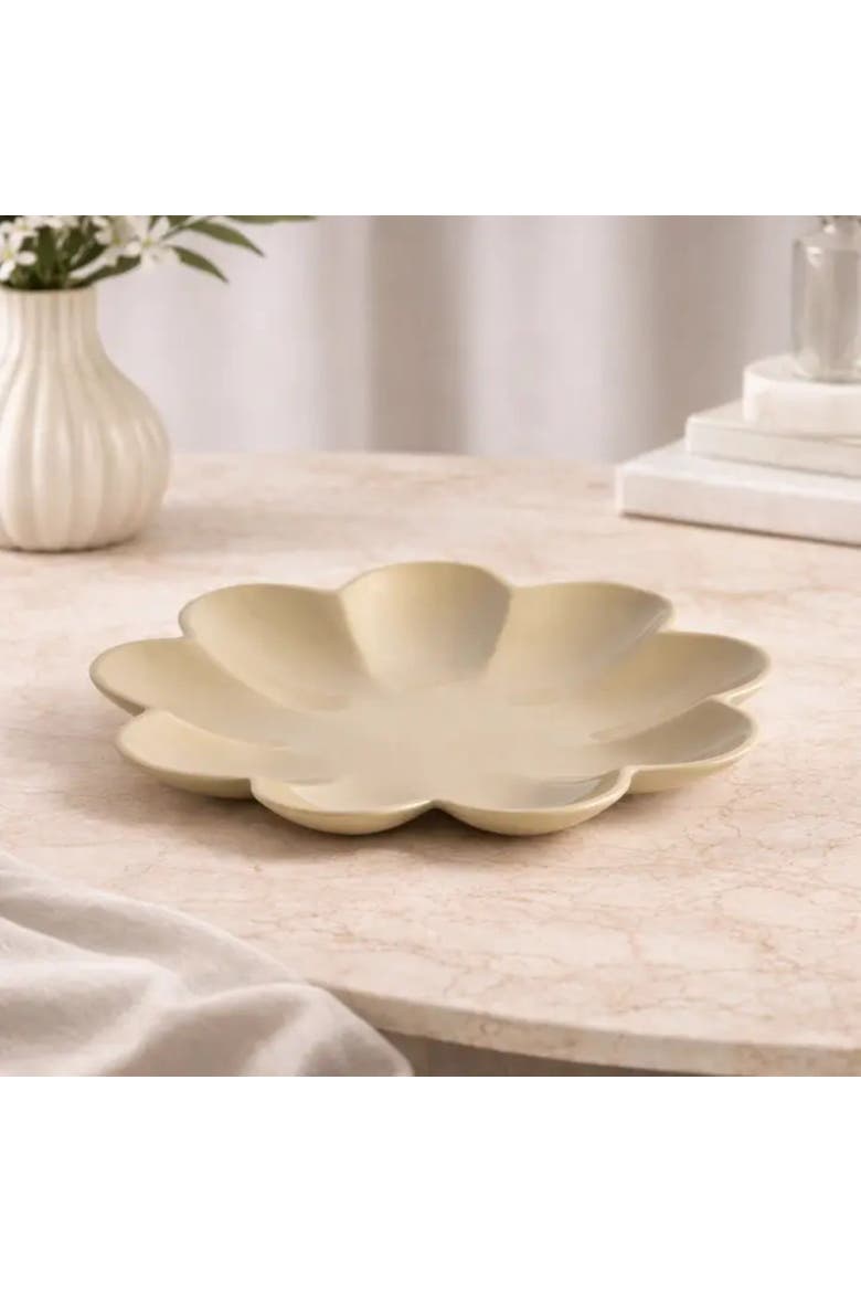Decorative Petal Tray, Alternate, color, Beige