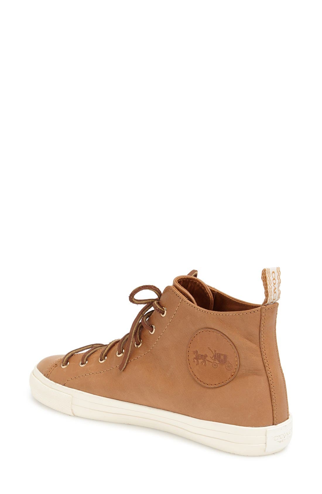 COACH 'Brenna' Leather Sneaker, Alternate, color, 