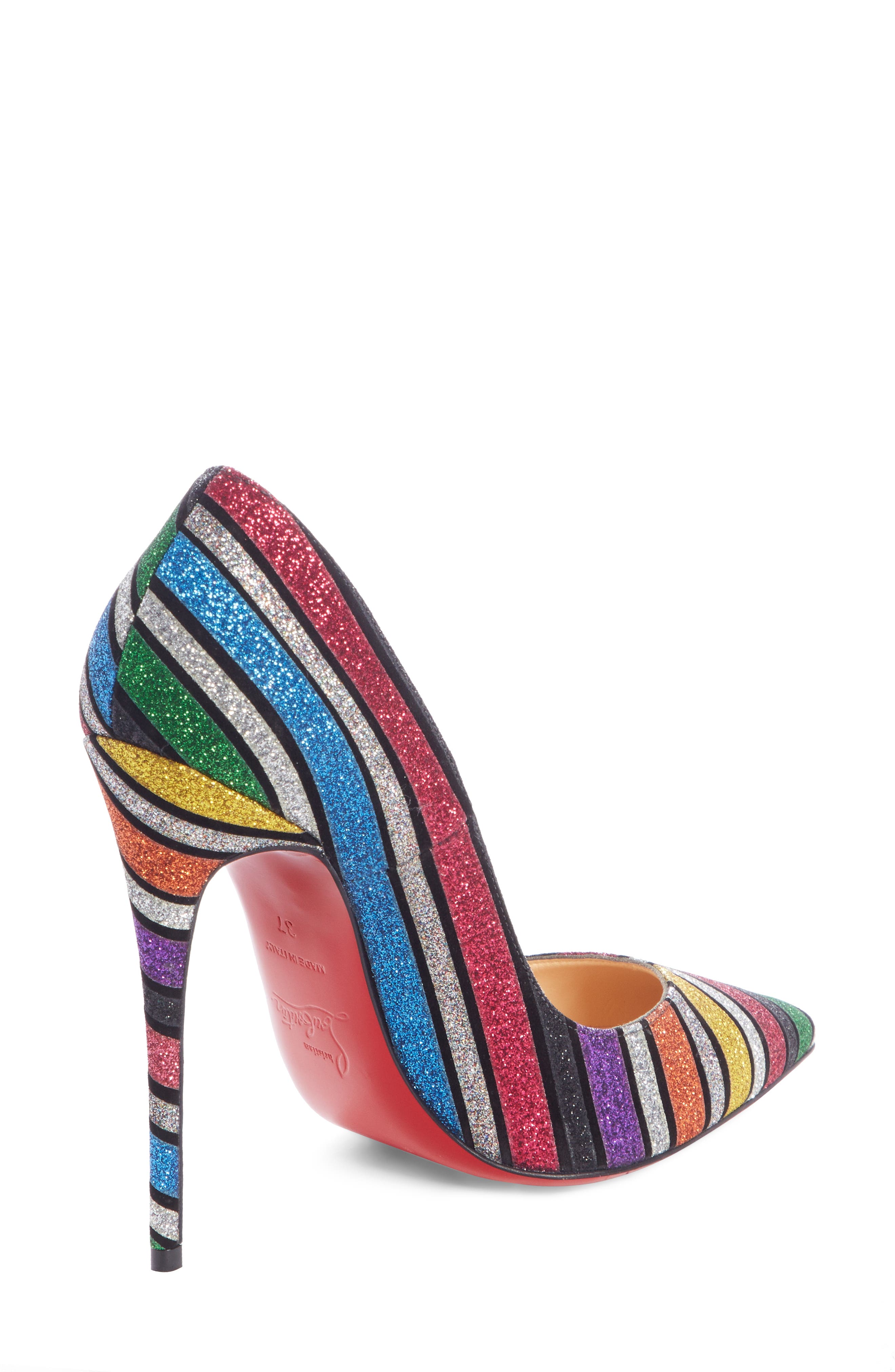 So Kate Glitter Stripe Pump, Alternate, color, RAINBOW STRIPE