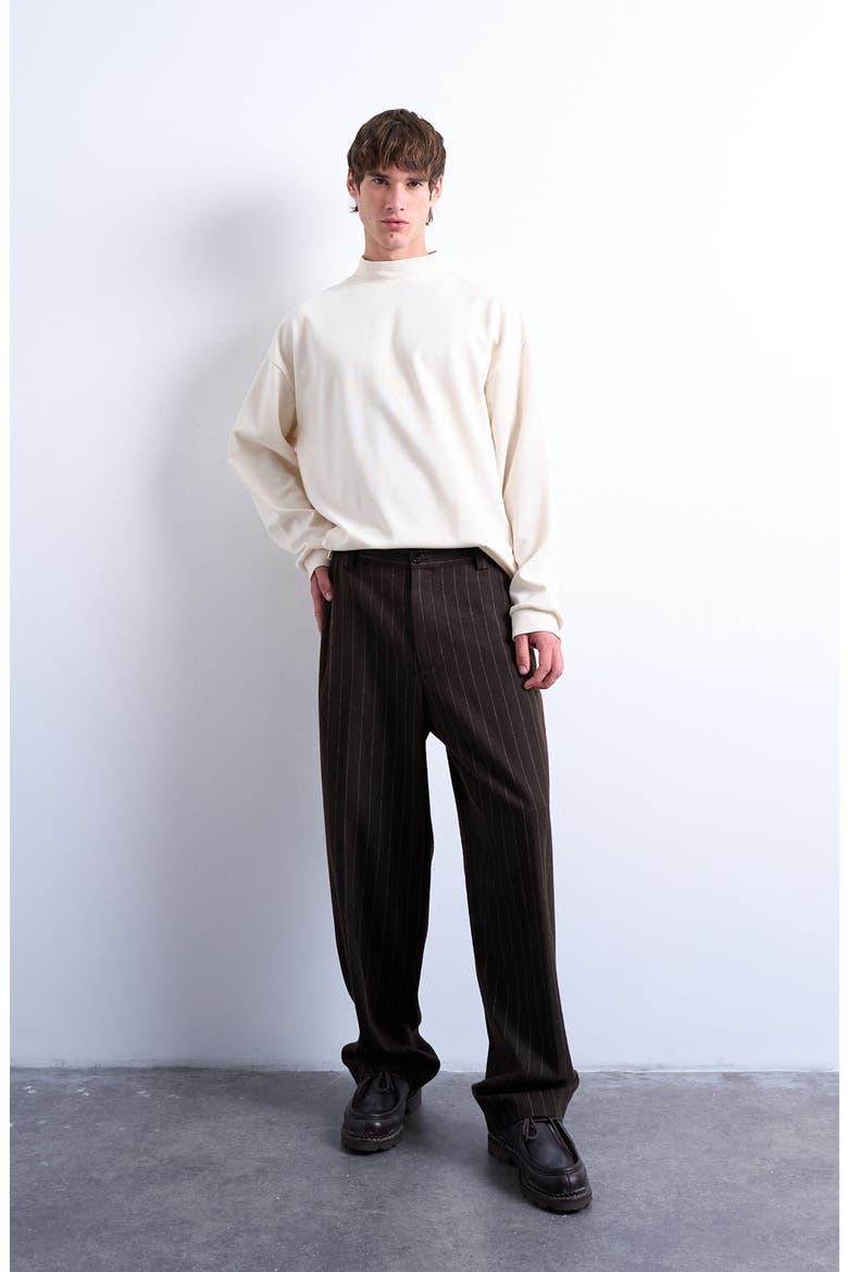Mock Neck T-Shirt, Alternate, color, ECRU