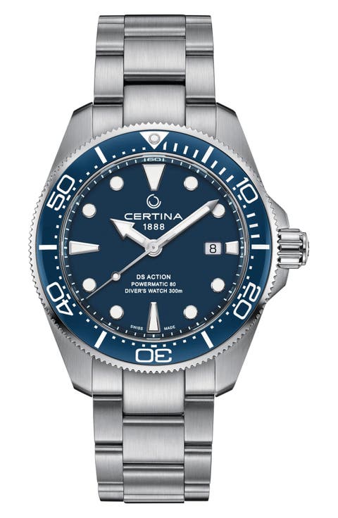 DS Action Diver Powermatic 80 Automatic Bracelet Watch, 43mm