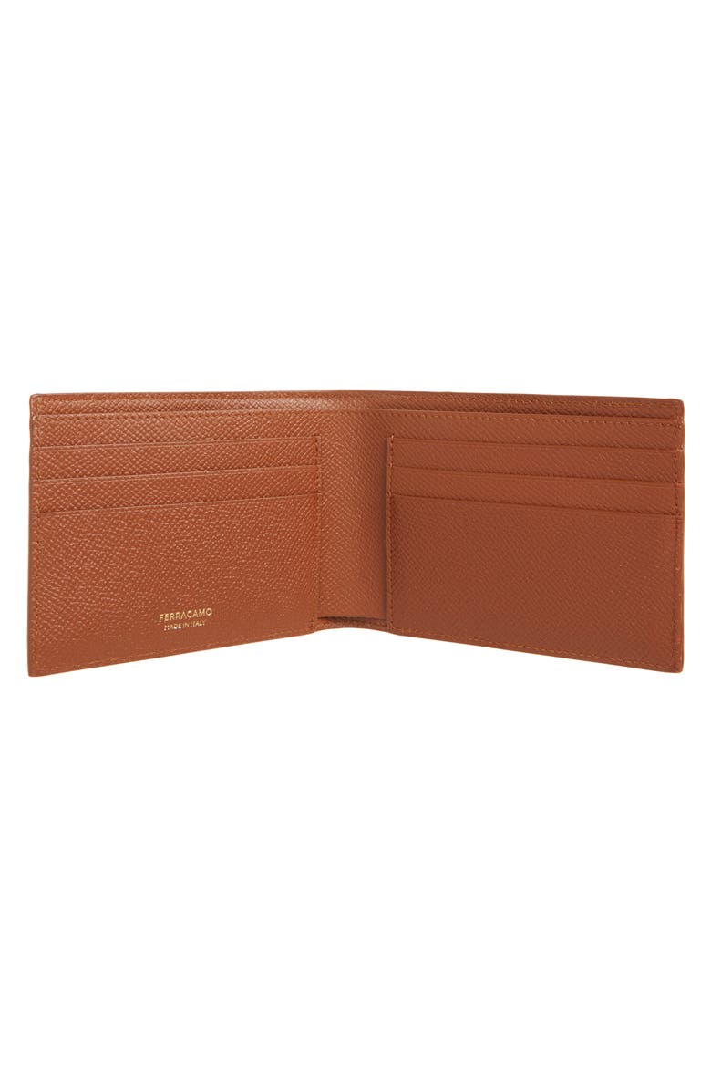 Double Gancio Leather Bifold Wallet, Alternate, color, NEW COGNAC
