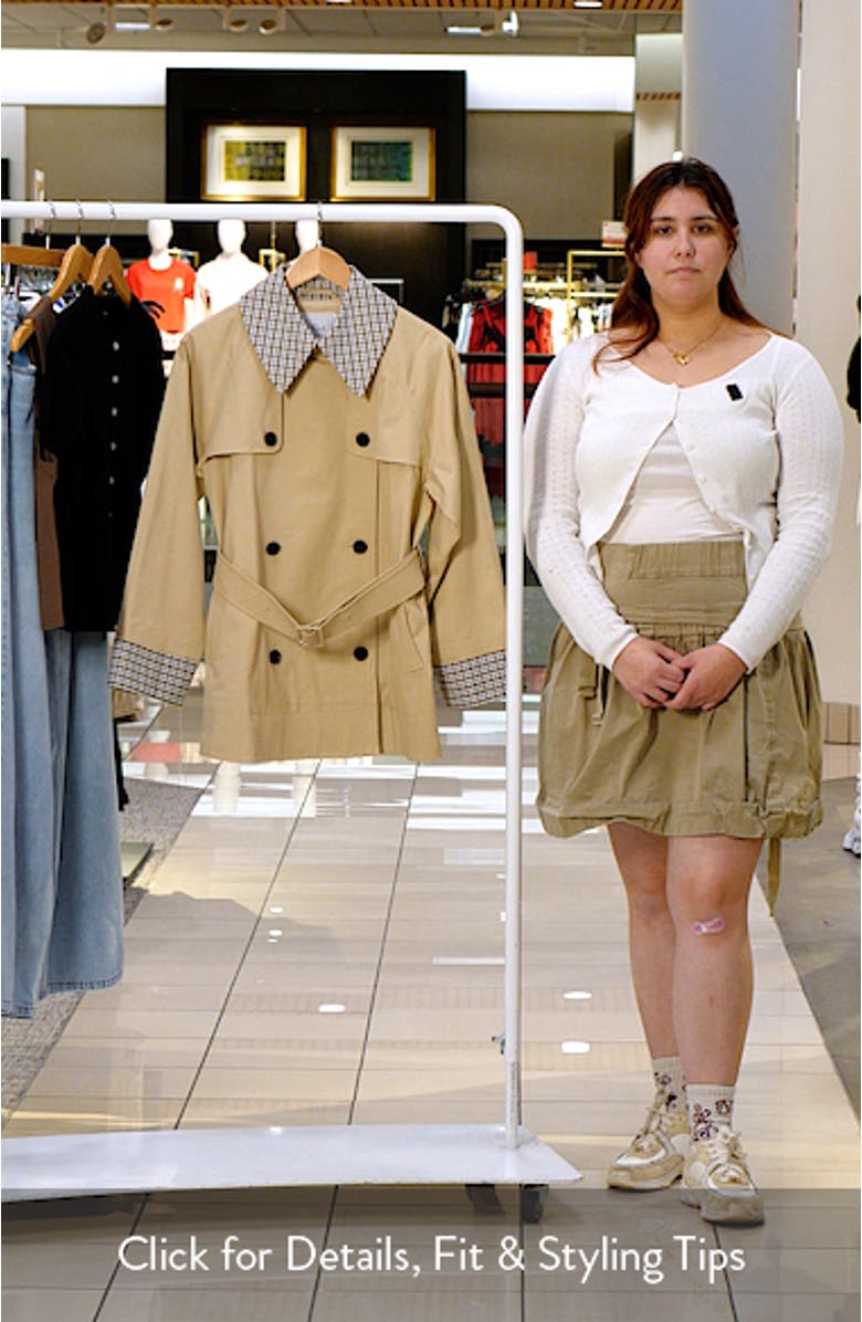 Lucien Belted Crop Trench Coat, sales video thumbnail