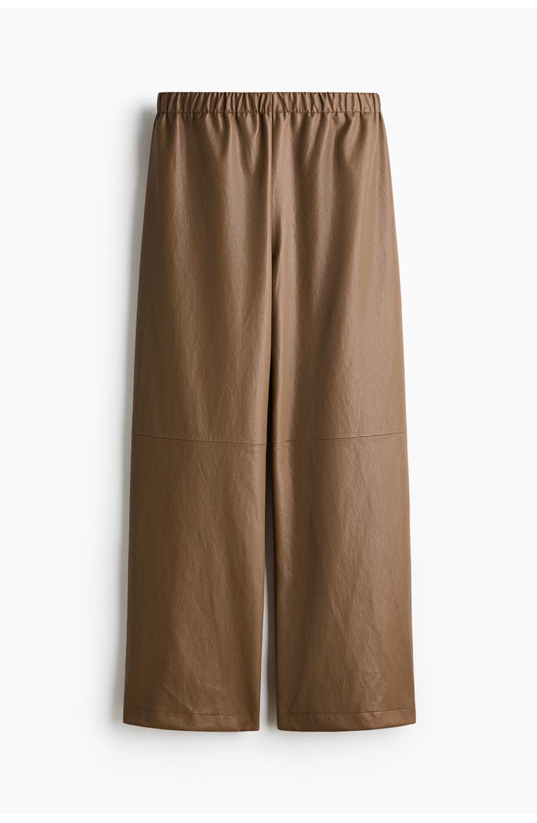 H&M Coated Trousers, Main, color, Dark Beige