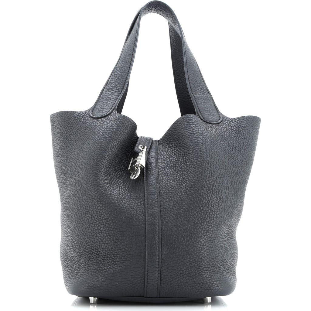 Pre-owned Hermes Hermes Picotin Lock Bag Clemence Mm In Black