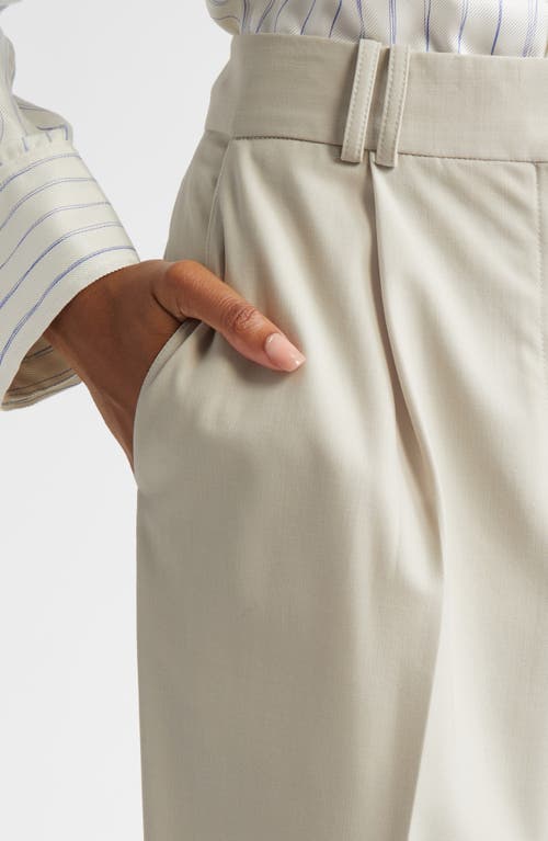 Proenza Schouler Savannah Gabardine Wide Leg Pants In Taupe
