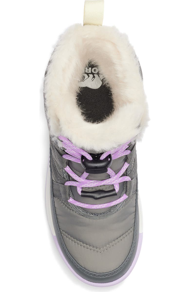 SOREL Kids' Whitney II Plus Waterproof Snow Boot, Alternate, color, Quarry/ Lavender Cloud