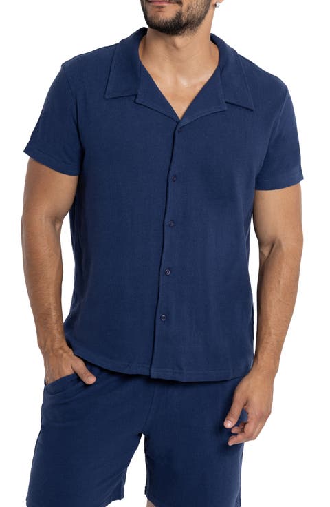Relaxed Cotton & Hemp Button-Down Polo