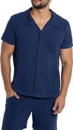 Spring + Mercer Relaxed Cotton & Hemp Button-Down Polo
