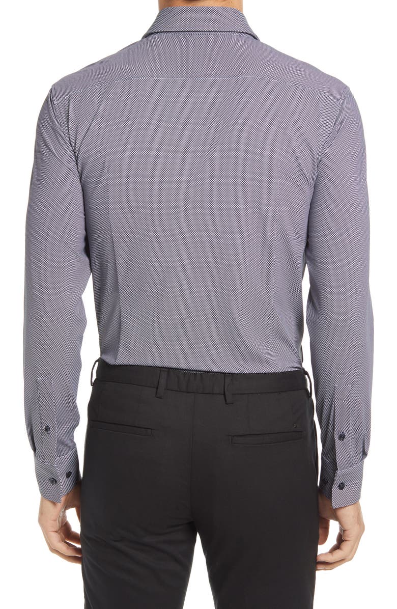 BOSS Jason Slim Fit Microdot Performance Dress Shirt, Alternate, color, 