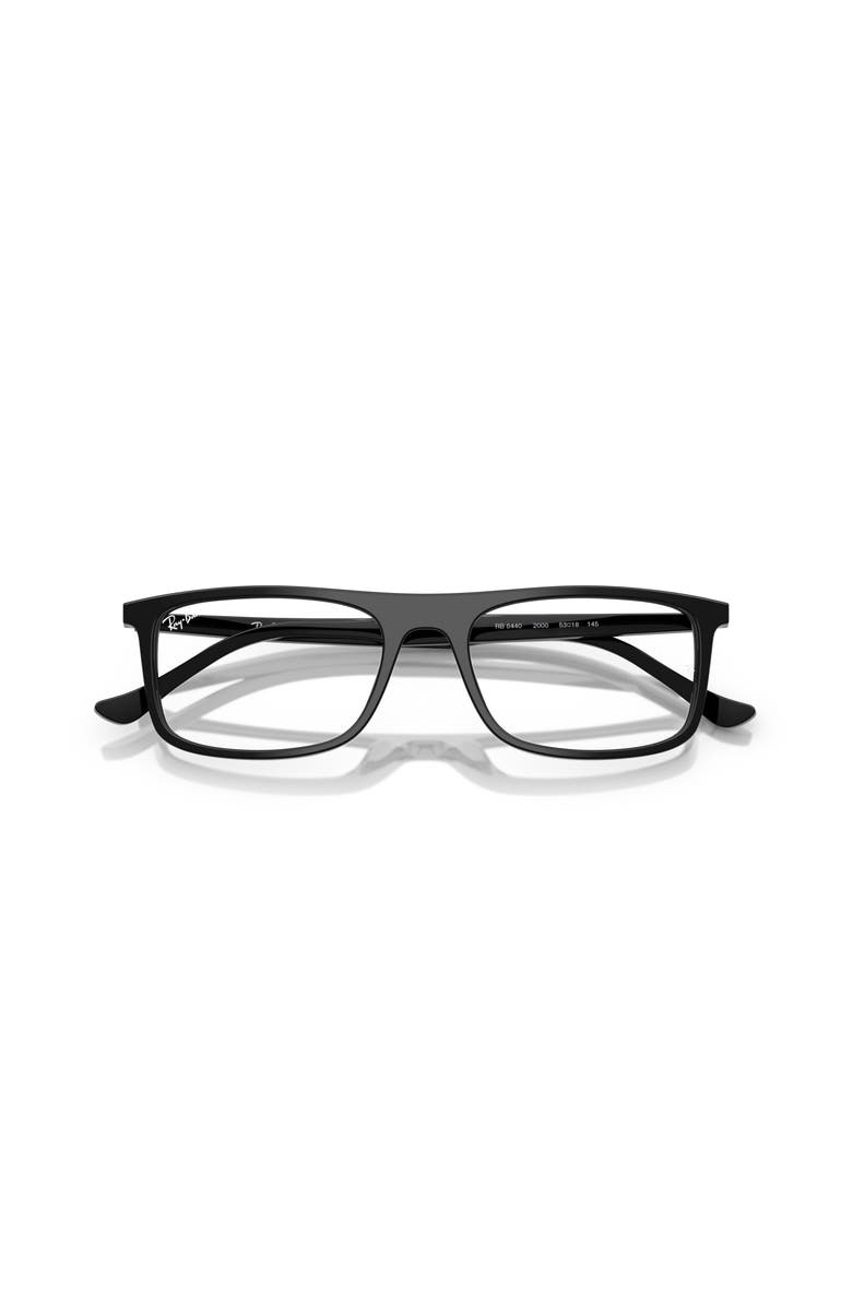 Ray-Ban 53mm Rectangle optical glasses, Alternate, color, Black