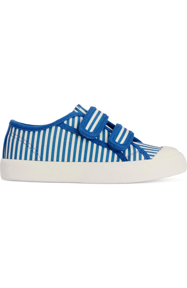 Mini Boden Kids' Canvas Low Top Sneaker, Alternate, color, Blue Ticking Stripe