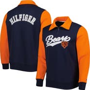 Tommy Hilfiger Men's Tommy Hilfiger Navy/Orange Chicago Bears Aiden Quarter-Zip Sweatshirt