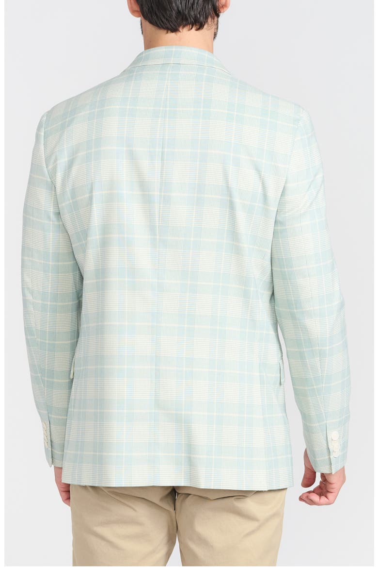 Mayfair Plaid Notch Lapel Blazer, Alternate, color, GREEN