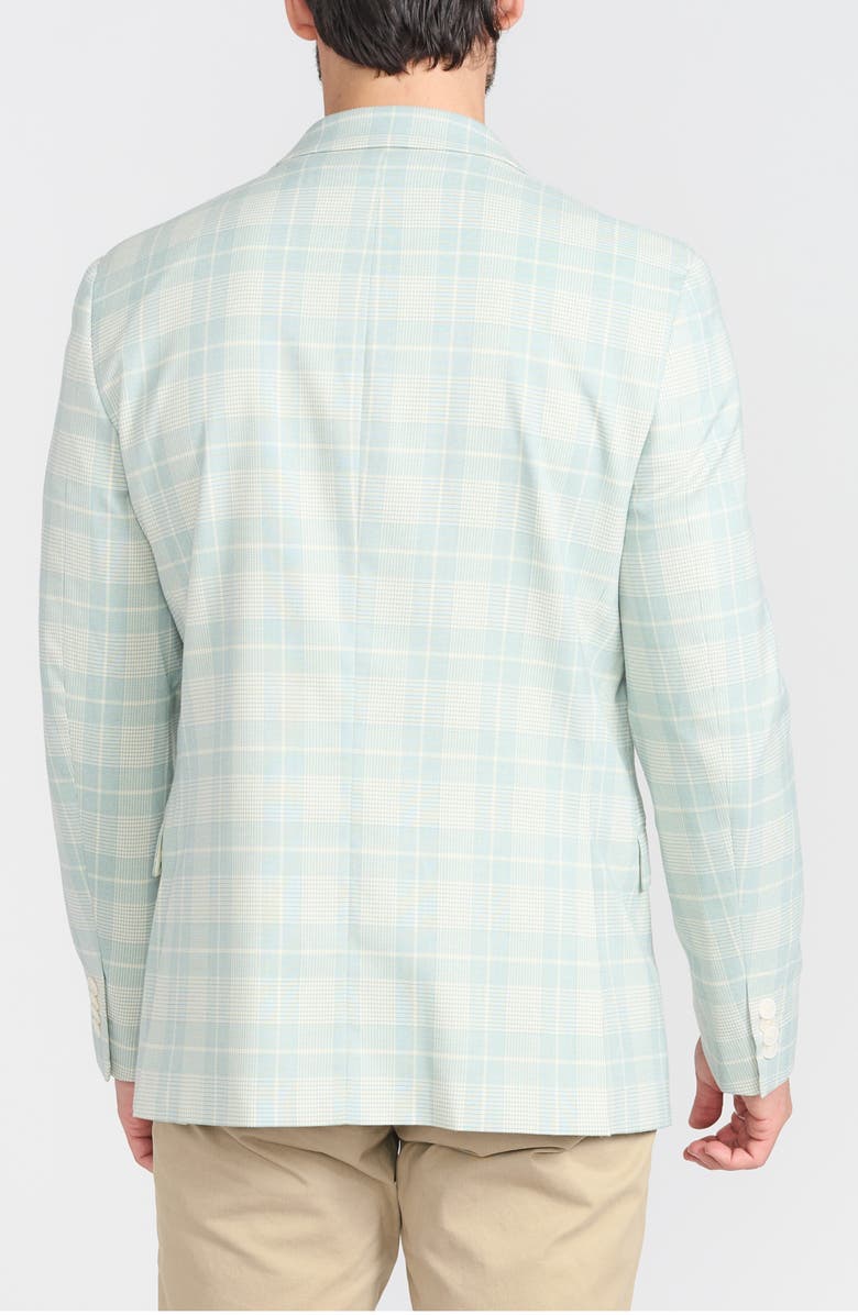 SAVILE ROW CO Mayfair Plaid Notch Lapel Blazer, Alternate, color, Green