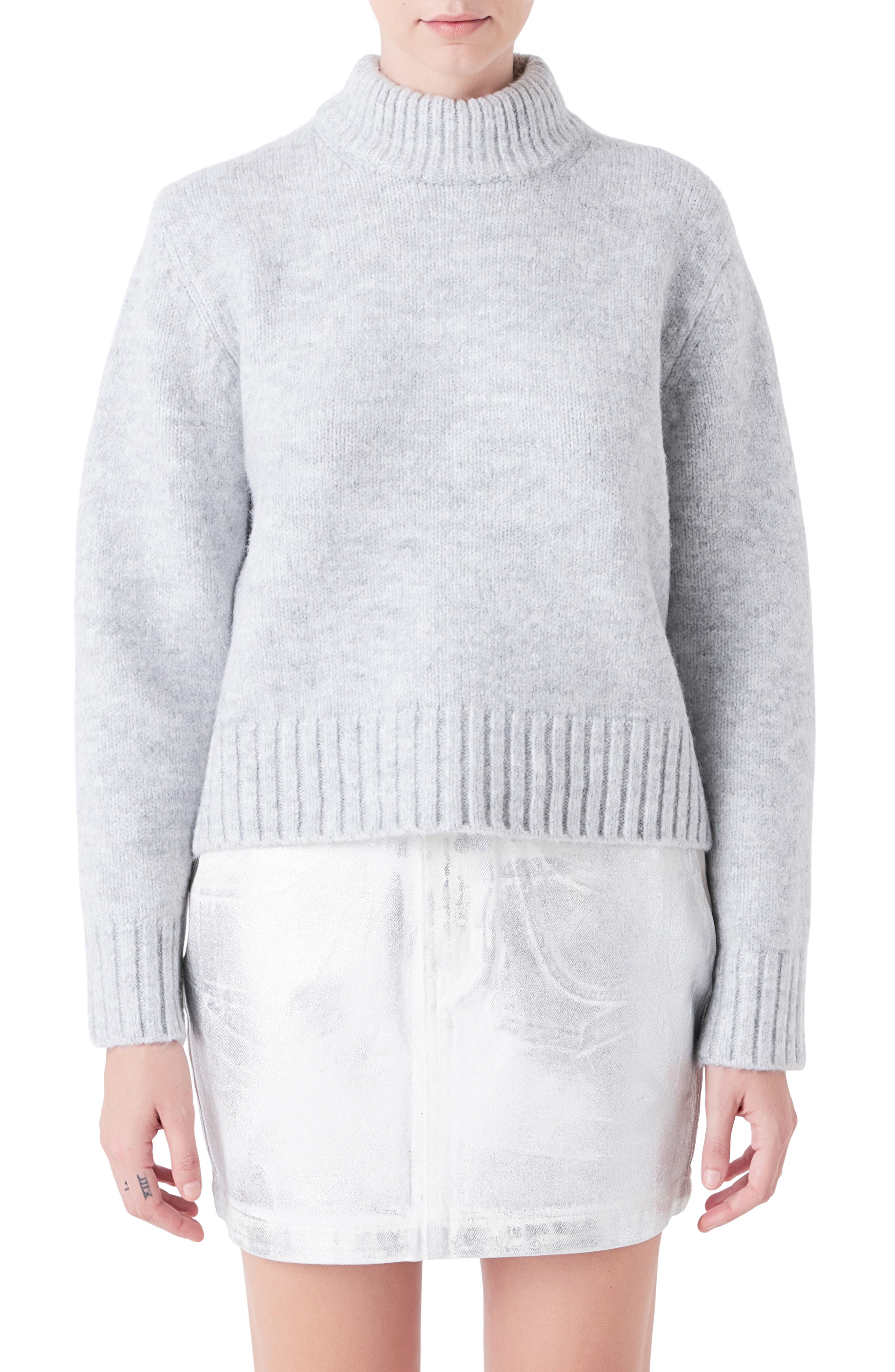 Mock Neck Pullover Sweater