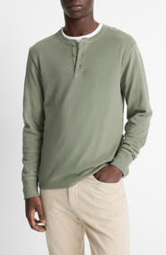 Vince Long Sleeve Pima Cotton Henley