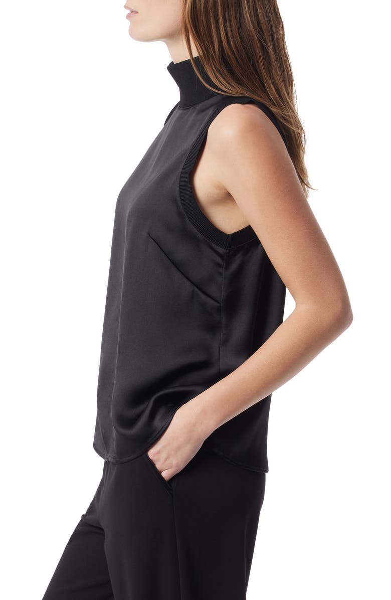 DO by Dee Ocleppo Rory Turtleneck Satin Shell Top, Alternate, color, Black