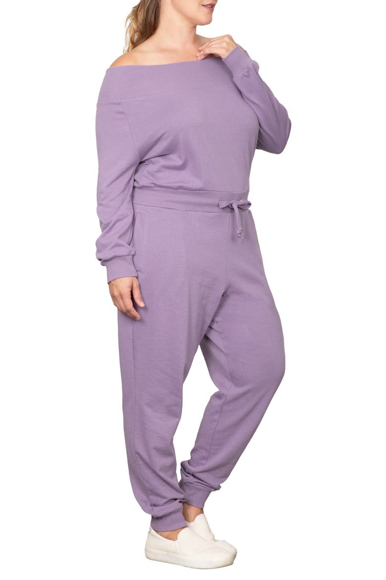 Off-the-Shoulder Jumpsuit, Alternate, color, LAVENDER