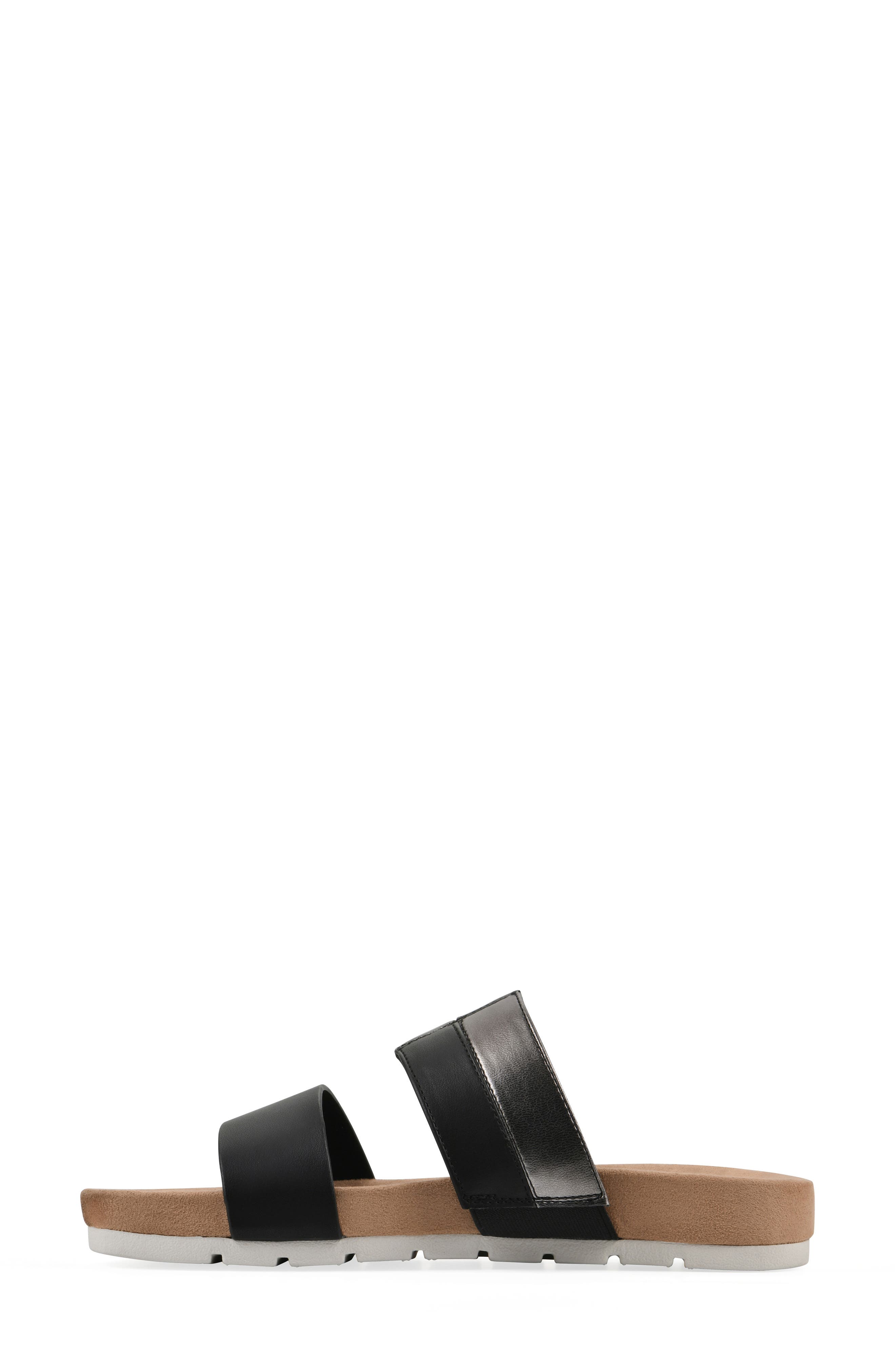 CLIFFS BY WHITE MOUNTAIN Tammy Slide Sandal, Alternate, color, Black Burnished Smooth