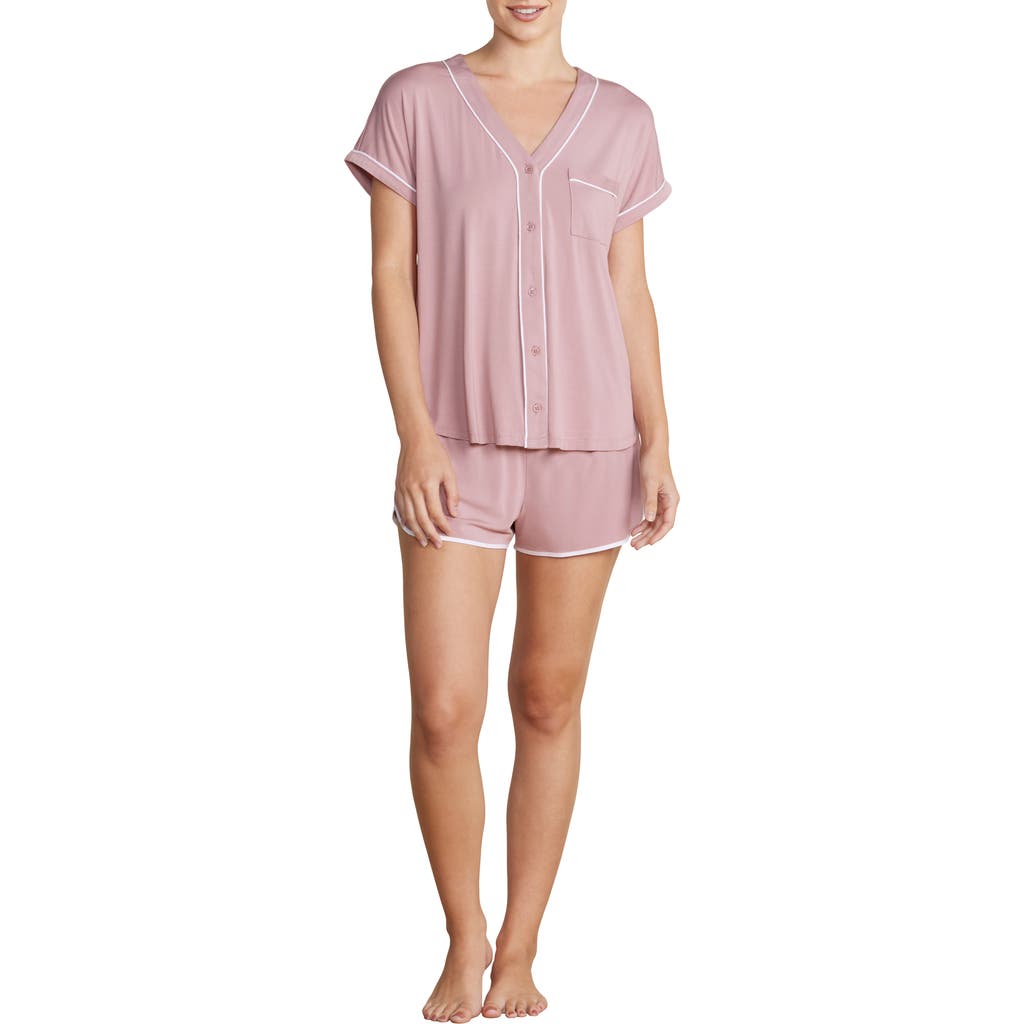 BAREFOOT DREAMS BAREFOOT DREAMS MALIBU COLLECTION® SOFT JERSEY PIPED PAJAMAS
