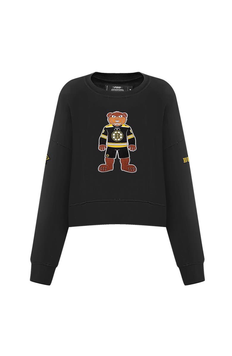 PRO STANDARD Women's Pro Standard Black Boston Bruins Mascot Crewneck Pullover Sweatshirt, Alternate, color, 