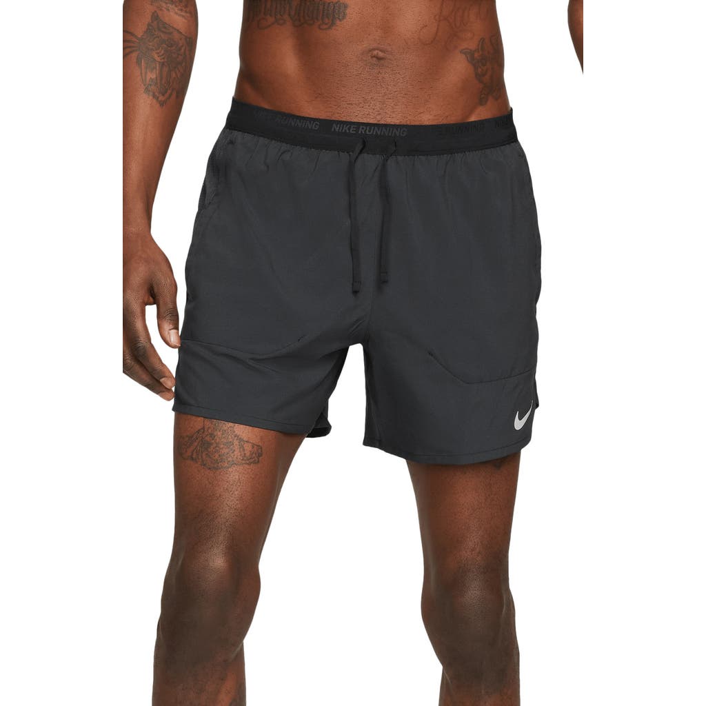 Nike Dri-fit Stride 5-inch Running Shorts In Black