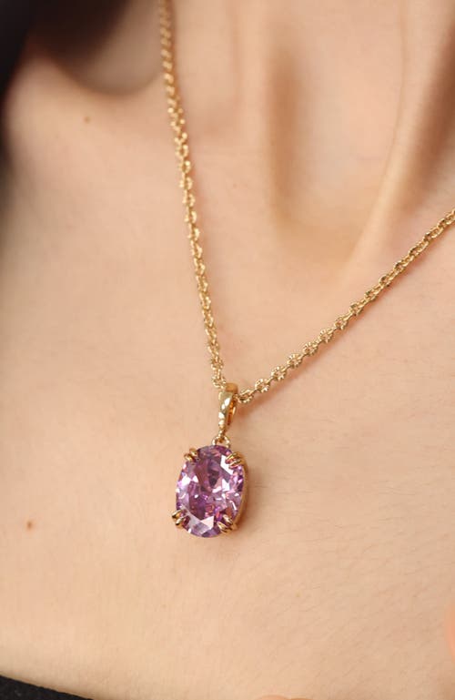 Rc Retro Chic Grape Glow Pendant In Gold