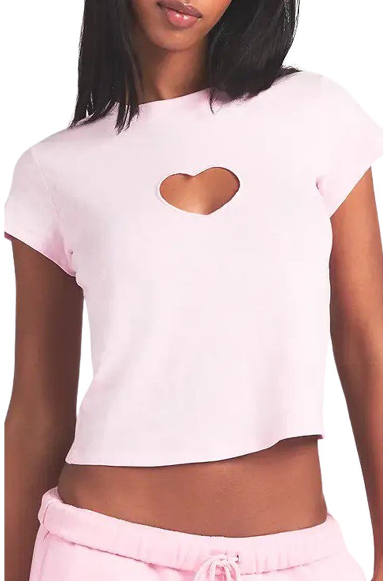 Worn In Jersey Pajama Baby Tee, Main, color, BABY PINK