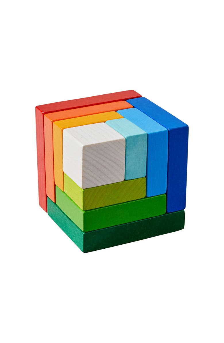 HABA Rainbow Cube - 3D Arranging Game, Main, color, 