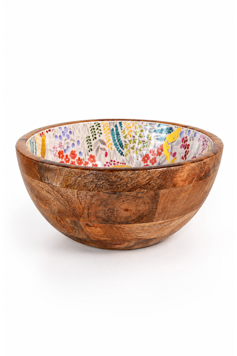 Large Floral Gold Foil Bowl, Medium, Main, color, Multi and Brown