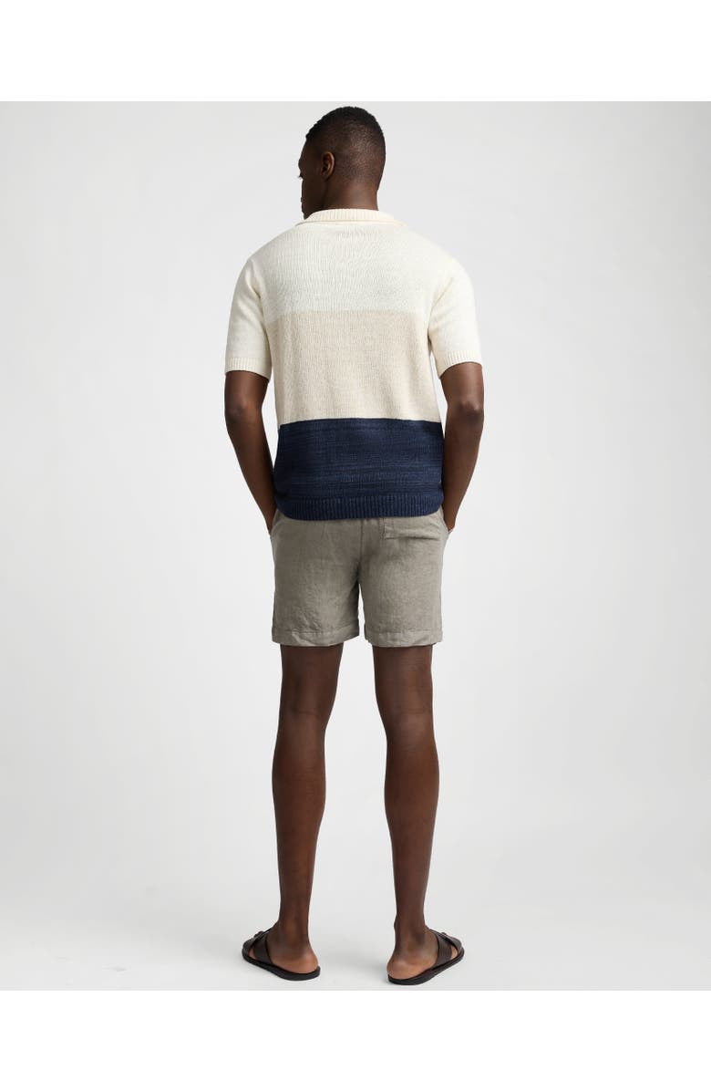 Onia Silk Linen Short Sleeve Johnny Polo, Alternate, color, Melange