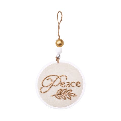 Embellished Peace Christmas Tree Ornament