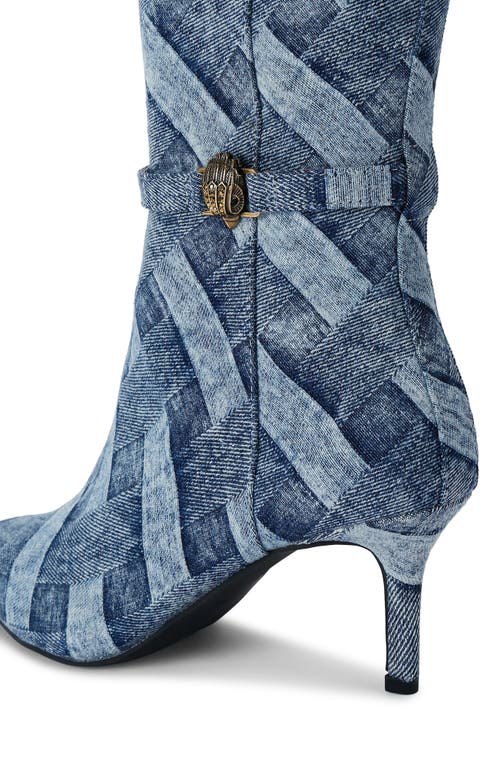 Kurt Geiger Denim Kensington Flexi Knee-high Boots In Navy