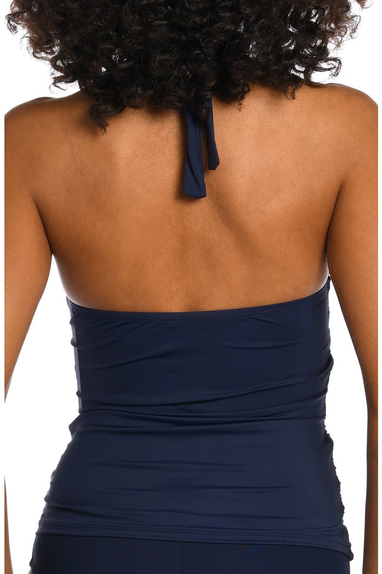 Island Goddess Halter Tankini Top, Alternate, color, INDIGO