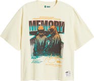 MEMORY LANE Oversize Crystal Embellished Nostalgic Champs Crop Graphic T-Shirt