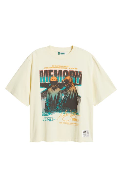 Memory Lane Oversize Crystal Embellished Nostalgic Champs Crop Graphic T-shirt In White