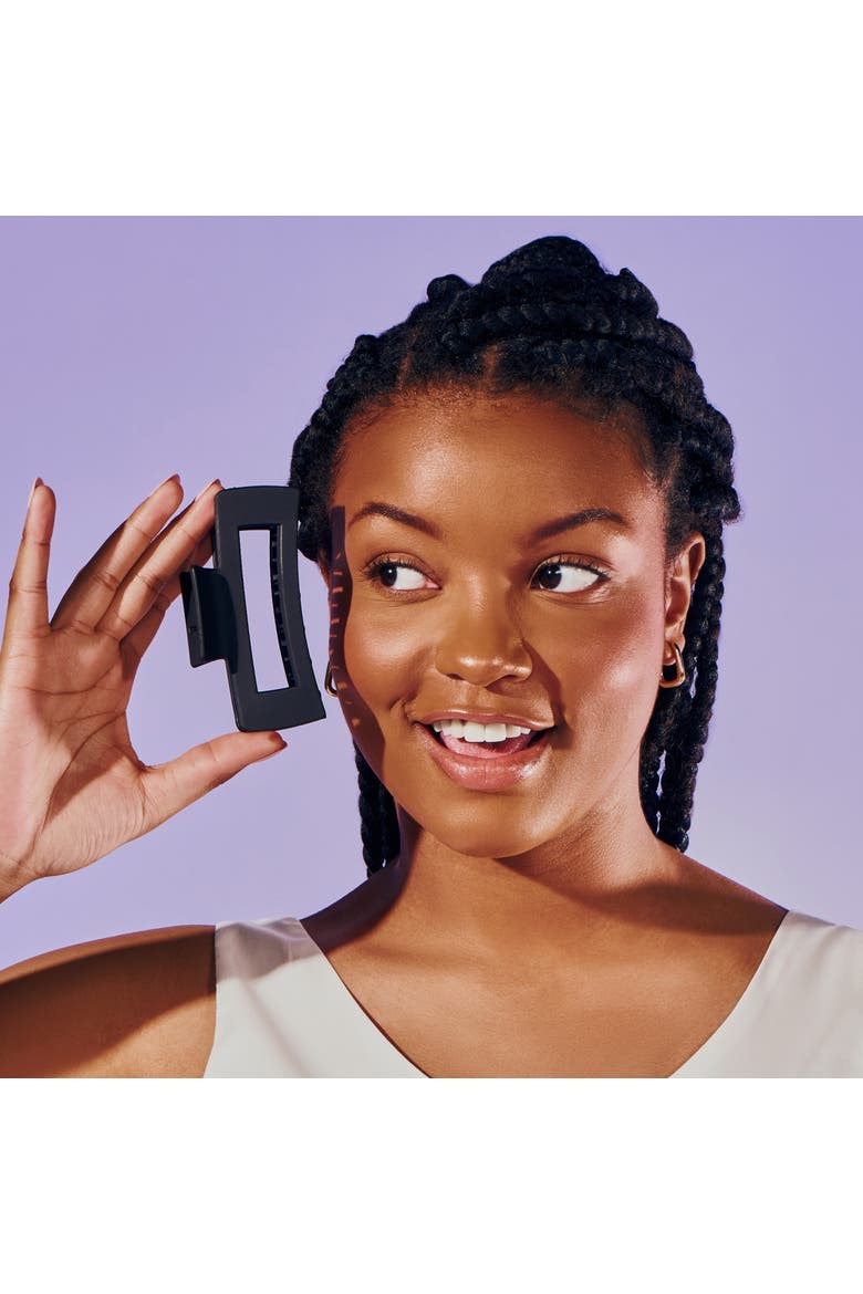 Rectangle Claw Clip Duo, Alternate, color, Black