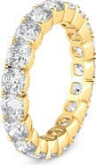 HauteCarat Cushion Cut Lab Created Diamond Eternity Ring